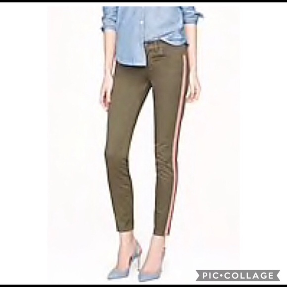 Army green JCrew toothpick ankle pants. Sz 29 - Picture 1 of 6